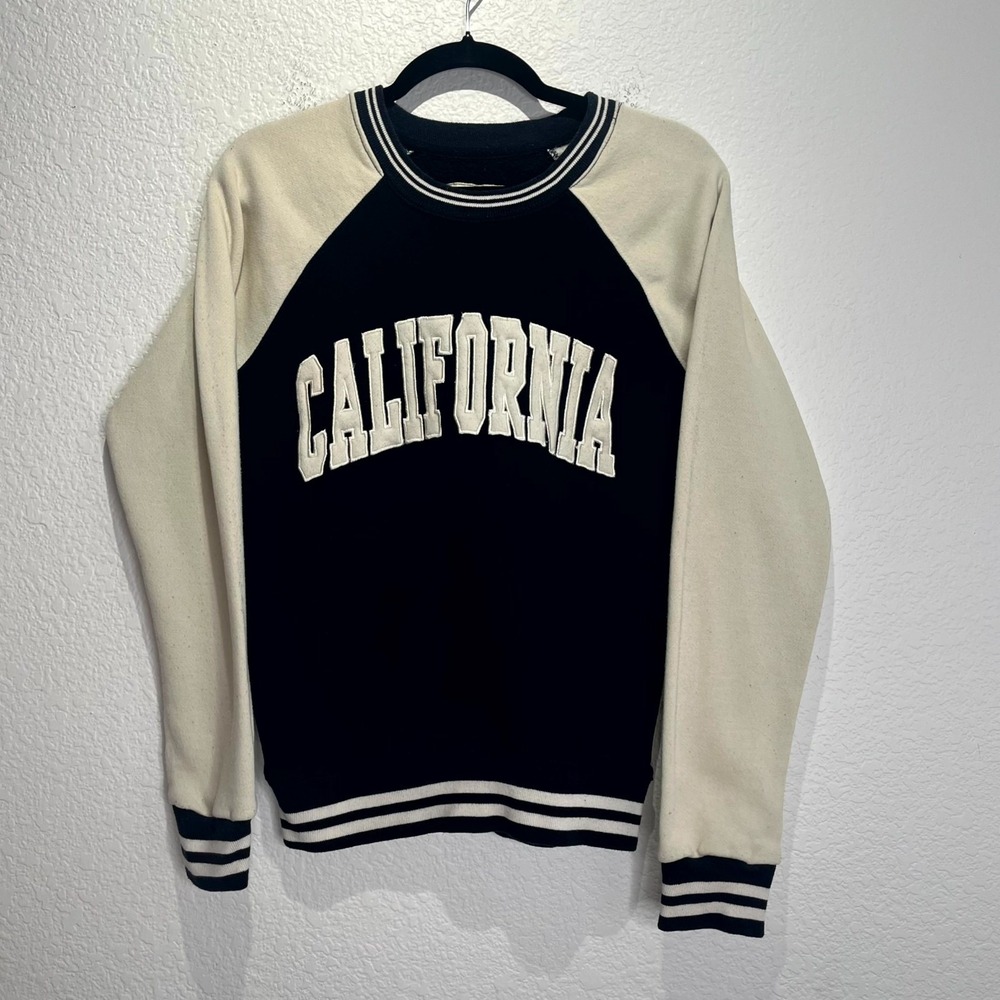 New York Popular Sweater Unisex Small Blue Cotton Embroidery California Brooklyn